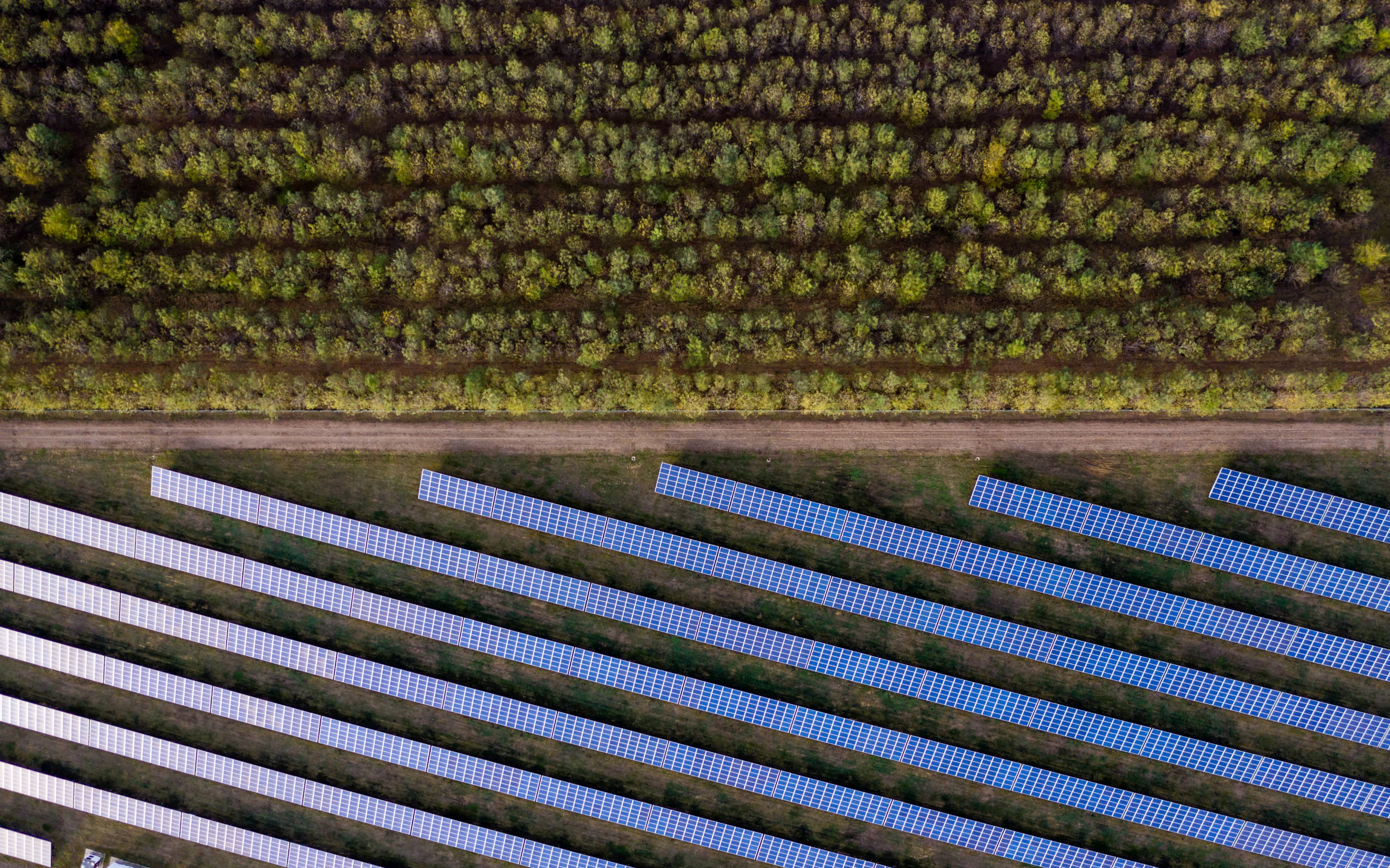 Solar farm aerial